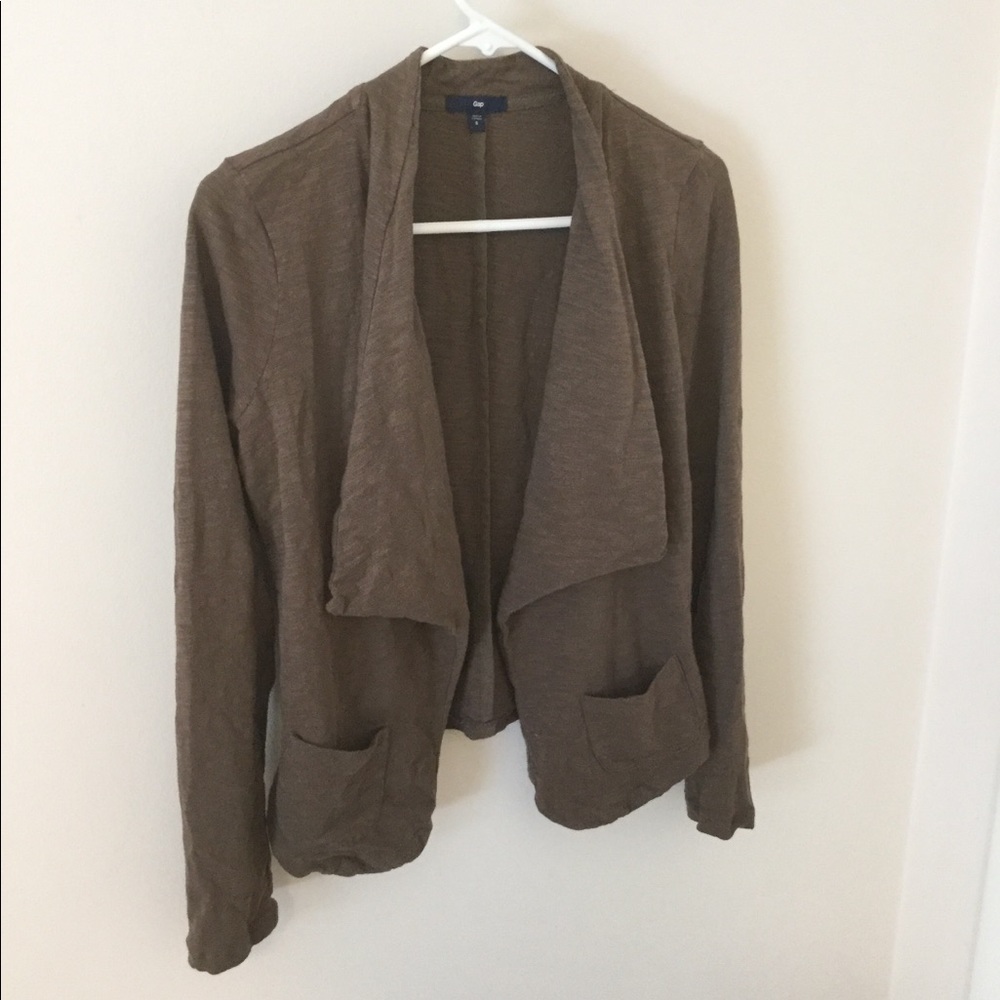 Draped open cardigan